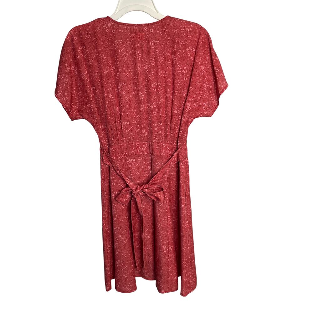 Marine Layer Camila Mini Dress size M Floral V neck Button Front Tencel - Picture 9 of 15